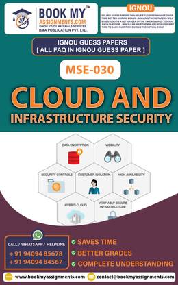 IGNOU MSE-030 Cloud and Infrastructure Security | Guess Paper | Important Question Answer |Master of Science (Information Security) (MSCIS)