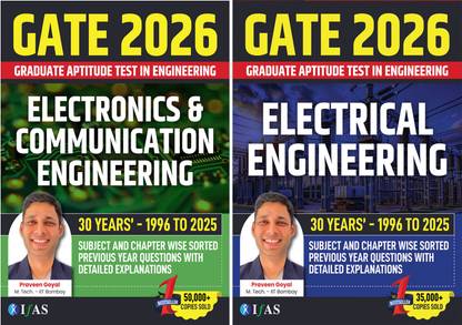 GATE Electronics and Communication Engineering & Electrical PYQ Book  - 2026 Books (Set of 2) | 30 Years PYQ Solved Papers (1995–2025) | Topic-wise Sorted with Detailed Solutions | Best Seller GATE Electronic and Communication Engineering & Electrical Engineering PYQ Book Set in India | IFAS Publications