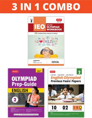 MTG International English Olympiad (IEO) Workbook, Prep-Guide & Previous Years Papers (PYQs) with Mock Test Paper Class 2 - SOF Olympiad Books For 2024-25 Exam (Set of 3 Books)