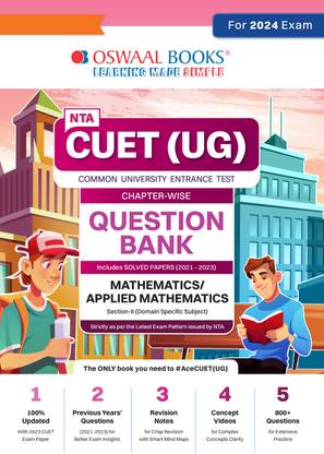Oswaal Nta Cuet (Ug) Question Bank Chapterwise & Topicwise Mathematics/Applied Math