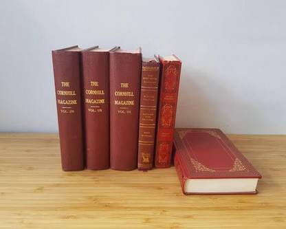 Vintage Books Collection of 6 Books Deep Red Book Collection