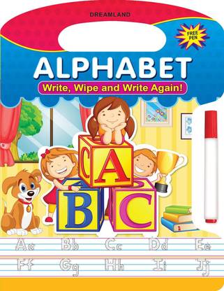 Write and Wipe Book - Alphabets  - Activity Book for Kids Age 2–4 | Reusable Wipe-Clean Practice with Marker Pen | Preschool Early Writing & Letter Learning Activity Book