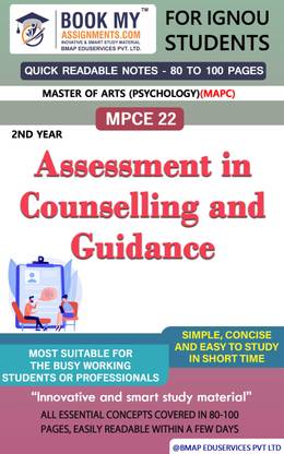 IGNOU MPCE 22 Assessment in Counselling and Guidance Quick Readable Notes | Important Topic-wise Conceptual Notes | DEGREE