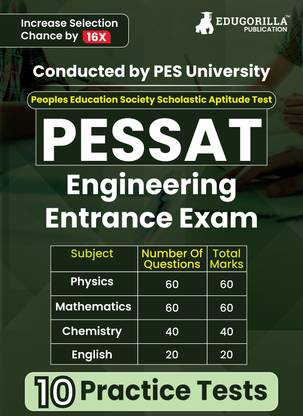 PESSAT : Engineering Entrance exam  - Guide Book for Admission to B.Tech (Mathematics, Physics, Chemistry, English) - 10 Full Length Mock Tests with Free Access to Online Tests