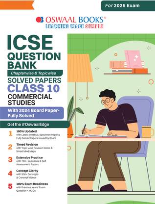 Oswaal ICSE Question Bank Chapter-wise Topic-wise Class 10 Commercial Studies | For 2025 Board Exams