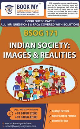 IGNOU BSOG 171 Indian Society: Images and Reality | Guess Paper | Important Question Answer |Bachelor of Performing Arts - Hindustani Music (Honours)(BAPFHMH)  - Best IGNOU exam preparation book