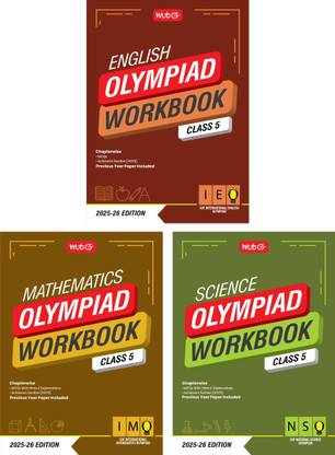 MTG Class-5 NSO-IMO-IEO (Science, Mathematics & English) Olympiad Workbook Combo (Set of 3 Books) | MCQs, & Achievers Section - SOF Olympiad Books For 2025-26 Exam