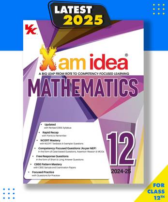 Xam idea Mathematics Class 12 Book| CBSE Board| Chapterwise Question Bank| Based on Revised CBSE Syllabus| NCERT Questions Included|Exam Paperback, Editorial Board|New Latest Edition For 2025-2026