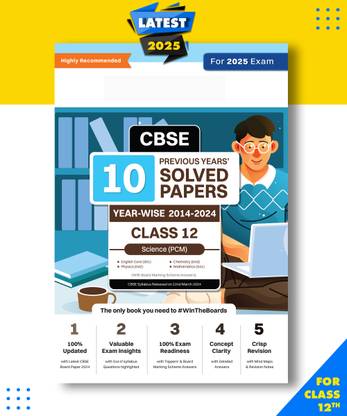 Oswaal CBSE 10 Years Solved Papers Class 12 Science PCM -English Core| Physics| Chemistry & Mathematics Book For 2025 Board Exam Paperback, Oswaal Editorial Board|New Latest Edition For 2025-2026