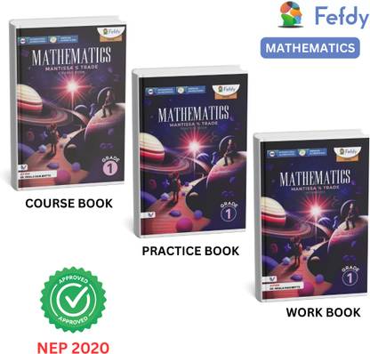 MATHEMATICS BOOK SET FOR KINDERGARTEN | FEFDY BOOK | GRADE 1 | COURSE , PRACTICE , WORK BOOK | PACK OF 3