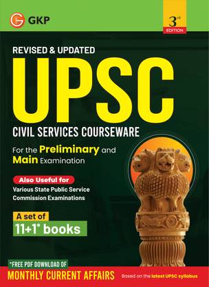 GKP UPSC Civil Services Courseware for Preliminary and Main Examination (Set of 11 Books + 1 Monthly Current Affairs Module(Online)) 3rd Edition