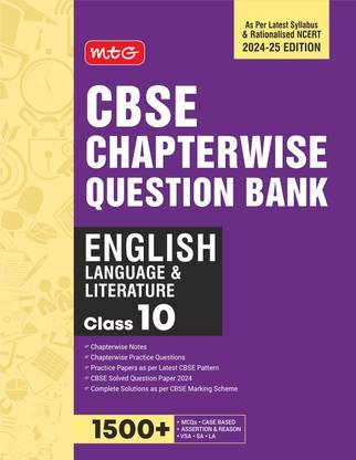MTG CBSE Class 10 Chapterwise Question Bank English Core For 2025 Board Exam | As Per Latest CBSE Syllabus & Rationalised NCERT Pattern