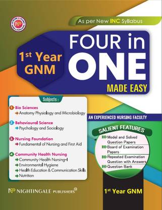 FOUR In ONE Made Easy 1st Year GNM, 3/e 2025 - As Per New INC Syllabus