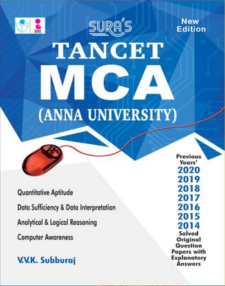 SURA`S TANCET MCA Entrance (Anna University) Exam Books - LATEST EDITION 2022
