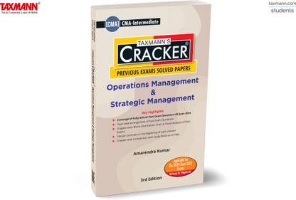 Taxmann's CRACKER for Operations Management & Strategic Management (Paper 9 | OMSM) – Covering past exam questions & answers | Tabular Summaries | CMA Intermediate | New Syllabus | Dec. 2024 Exam