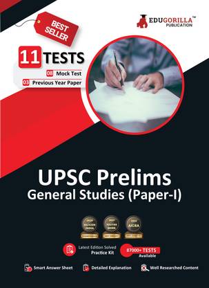UPSC Prelims General Studies (Paper 1) Book  - 2024 (English Edition) - 8 Mock Tests and 3 Previous Year Papers (1300 Solved Objective Questions) with Free Access to Online Tests