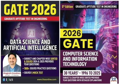 GATE Data Science and Artificial Intelligence & GATE Computer Science  - 2026 | Topic wise and Chapter wise Sorted & Solved 2024 & 2025 Previous Year Question | 1000+ Solved Practice Questions | 5 Mock Tests | Best Seller GATE PYQ Book for GATE Artificial Intelligence & Data Science (GATE AI & DS) and GATE Computer Science Exam Preparation in India | Two Brothers Publications