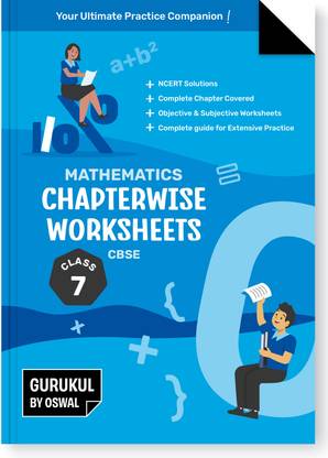 Gurukul By Oswal Mathematics Chapterwise Worksheets for CBSE Class 7 Exam 2026  - NCERT Solutions, Competency Based Questions, Objective & Subjective Worksheets, Complete Guide