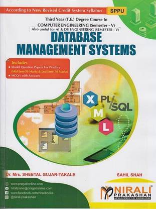 DATABASE MANAGEMENT SYSTEMS (DBMS) - Third Year (TE) Degree Course in Computer Engineering - Semester 5 - As Per Savitribai Phule Pune University SPPU 2019 Syllabus