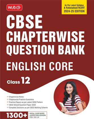 MTG CBSE Class 12 Chapterwise Question Bank English Core For 2025 Board Exam | As Per Latest CBSE Syllabus & Rationalised NCERT Pattern