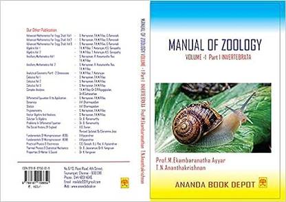 MANUAL OF ZOOLOGY ( VOL 1 PART 1 )