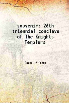 souvenir 26th triennial conclave of The Knights Templars 1895 [Hardcover]