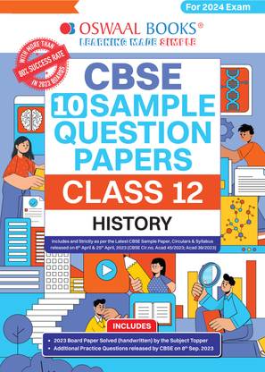 Oswaal CBSE Sample Question Papers Class 12 History (For Board Exams 2024) | 2023-24