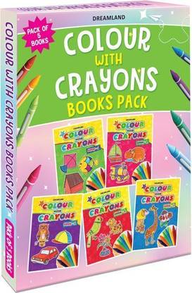 Colour with Crayons - 1 to 5  - Set of 5 Drawing and Colouring Books for Kids Age 1-6 Years | Engaging Early Learning Activity with Simple Illustrations, Bold Outlines & Creative Fun | Helps Develop Fine Motor Skills, Imagination, Colour Recognition & Hand-Eye Coordination | Perfect Gift for Preschoolers and Toddlers