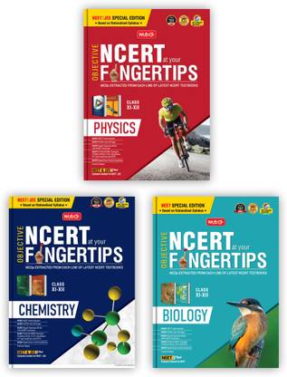 MTG Objective NCERT at your FINGERTIPS For NEET - Physics, Chemistry, Biology (Set of 3 Books) | NCERT NEET Trend Indicator | NEET Books (Based on NMC NEET Rationalised Syllabus - Latest & Revised Edition 2024-2025)