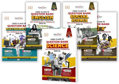 (OLD) Educart CBSE Class 10 Question Bank SCIENCE, MATHS, SOCIAL SCIENCE, ENGLISH & HINDI B For 2023-2024 (Combo of 5 Books)  - CBSE Class 10 Question Bank 2024