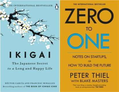 Ikigai + Zero To One (2 Book Combo)