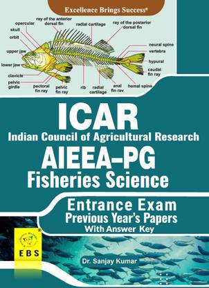 ICAR AIEEA PG Fisheries Science Entrance Exam Previous Year's Papers (English Medium)  - ICAR PG Fisheries Science Entrance Exam Previous Year Paper Book