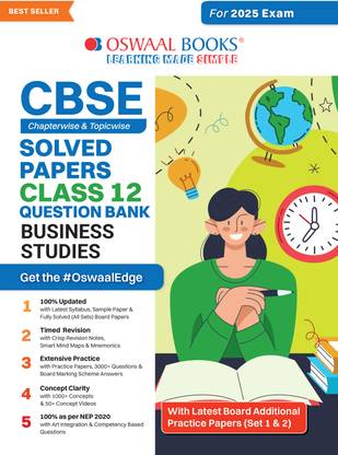 Oswaal CBSE Question Bank Class 12 Business Studies Hardcover Book, Chapterwise and Topicwise Solved Papers For Board Exams 2025