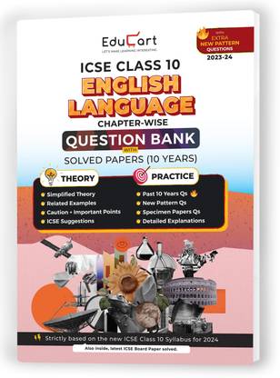 (OLD) Educart ICSE Class 10 Question Bank 2024 ENGLISH LANGUAGE including Solved Paper (2023-24 Exam)  - ICSE Class 10 Question Bank 2024