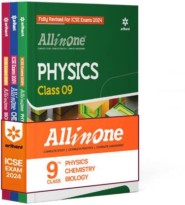 Arihant All In One Class 9th Physics, Chemistry, Biology for ICSE Exam�2024 (Set of 3 Books)