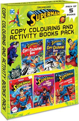 Superman Copy Colouring and Activity Books Pack (A Pack of 5 Books)