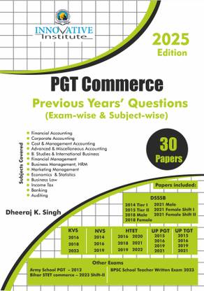 PGT Commerce Previous Years' Questions Exam wise & Subject-wise