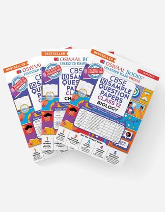 Oswaal CBSE Physics, Chemistry, Biology Class 12 Sample Question Papers (Set of 3 Books) for 2023 Board Exam (based on CBSE Sample Paper released on 16th September)