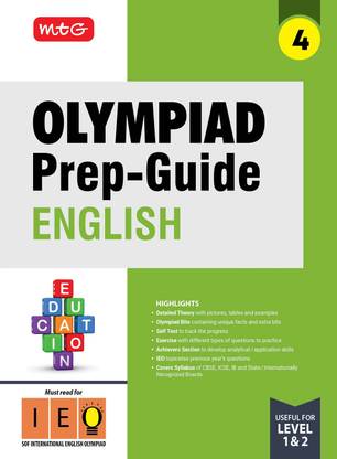 MTG Olympiad Prep-Guide Class 4 English (IEO) - Detailed Theory, IEO Topicwise Previous Years Questions with Self Test For SOF 2025-26 Exam