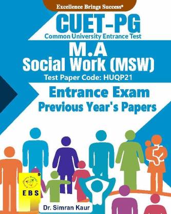 CUET PG M.A Social Work (MSW) Entrance Exam(Test Paper Code-HUQP21) Previous Year's Papers with Explanatory Answers of Selected Questions(English Medium)  - CUET PG MSW Social Work Entrance Exam Previous Year Paper