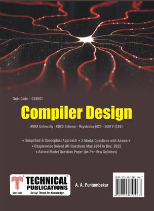 Compiler Design for BE Anna University R21CBCS (V - CSE - CS3501)