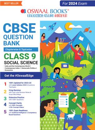 Oswaal CBSE Class 9 Social Science Question Bank (2024 Exam)