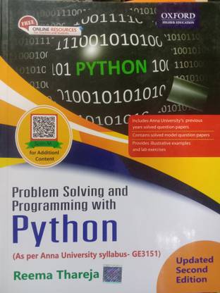 Problem Solving and Programming with Python | (As per anna university syllabus-GE3151) UPDATED Second Edition (Paperback, REEMA THAREJA )