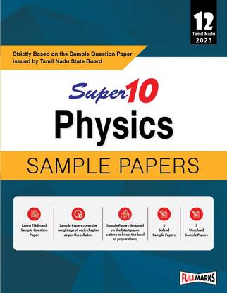 Super10 Tamil Nadu Board Class 12 Physics Sample Papers for 2023 Board Exam (Strictly Based on the Sample Question Paper issued by Tamil Nadu State Board)