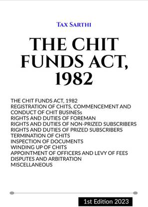 THE CHIT FUNDS ACT, 1982 | 1st Edition 2022