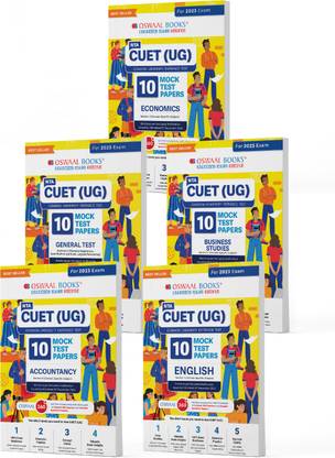 Oswaal NTA CUET (UG) Mock Test Sample Question Papers English, Accountancy, Business Studies, Economics & General Test (Set of 5 Books)(Entrance Exam Preparation Book 2023)