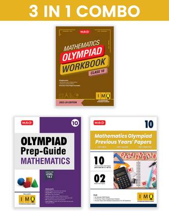 MTG Class-10 International Mathematics Olympiad (IMO) Workbook, Prep-Guide & Previous Years Papers (PYQs) with Mock Test Paper (Set of 3 Books) - SOF Olympiad Books For 2025-26 Exam