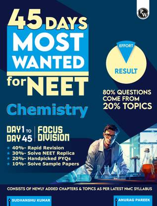 PW 45 Days NEET Chemistry: 80-20 Rule, PYQs & Sample Papers for NEET UG 2025