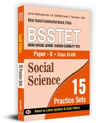 BSSTET Bihar Special School Teacher Eligibility Test Paper-2 Class 6-8 | Social Science 15 Practice Sets Book