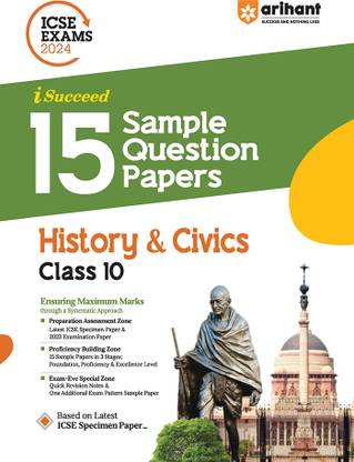 Arihant ICSE Sample Question Papers Class 10 History & Civics Book for 2024 Board Exam